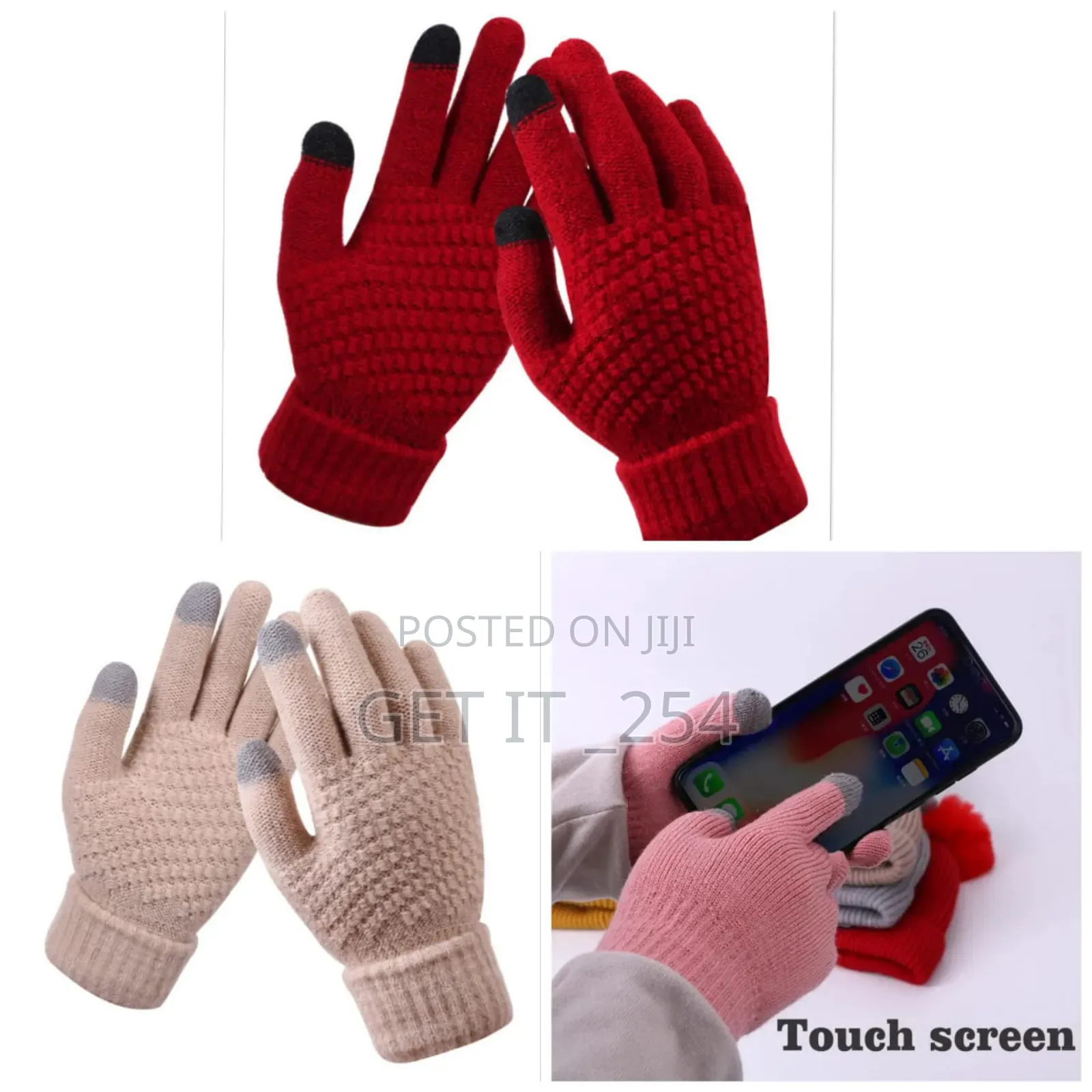 *Touchscreen Glove Thermal Acrylic Knitted Wool Wintergloves