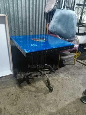 Powder Coated Marble Restaurant Table, New Design 