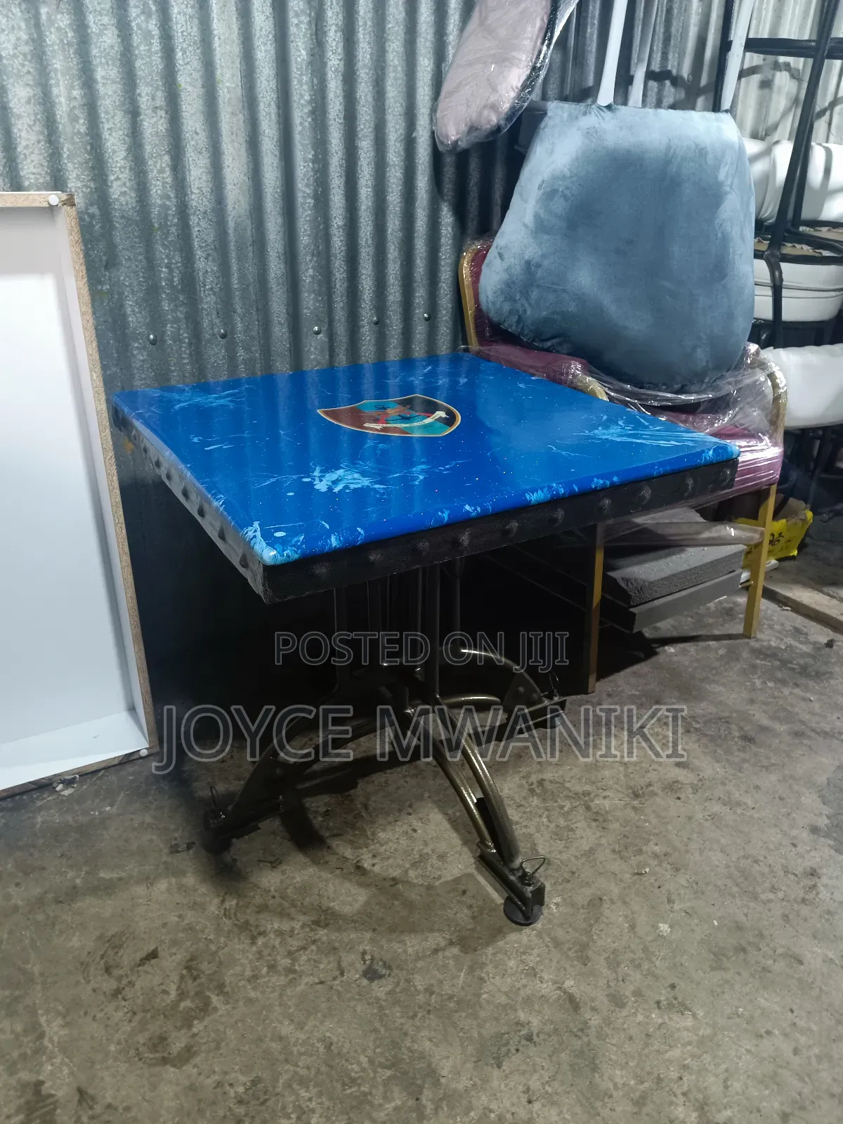 Powder Coated Marble Restaurant Table, New Design 