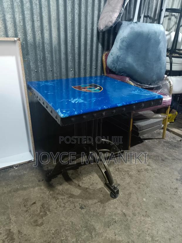 Powder Coated Marble Restaurant Table, New Design  - thumbnail 5