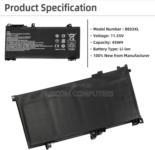Laptop Battery for HP Probook 430 440 445 450 455 G6 RE03XL