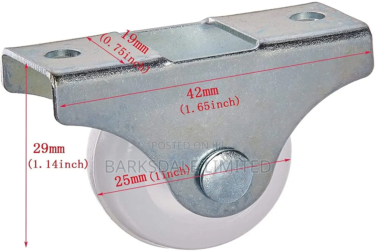 1" Wheels Non Swivel Casters Castor One Single Direction