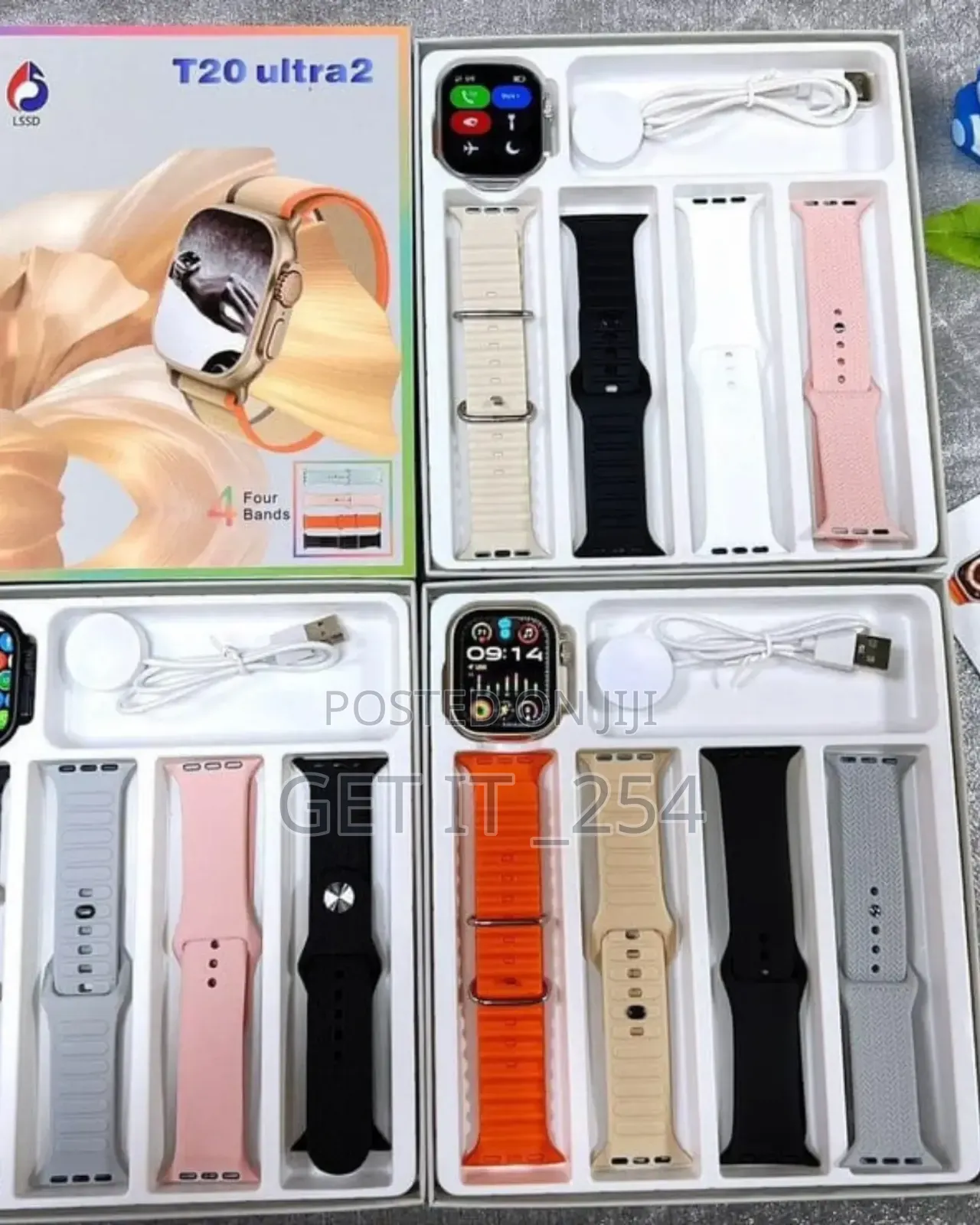 *T20 ULTRA 2 With 4 Straps High Quality Smartwatch