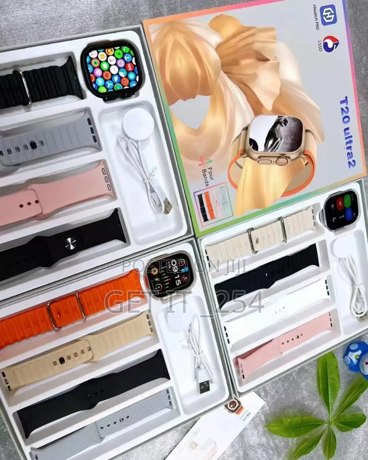 *T20 ULTRA 2 With 4 Straps High Quality Smartwatch
