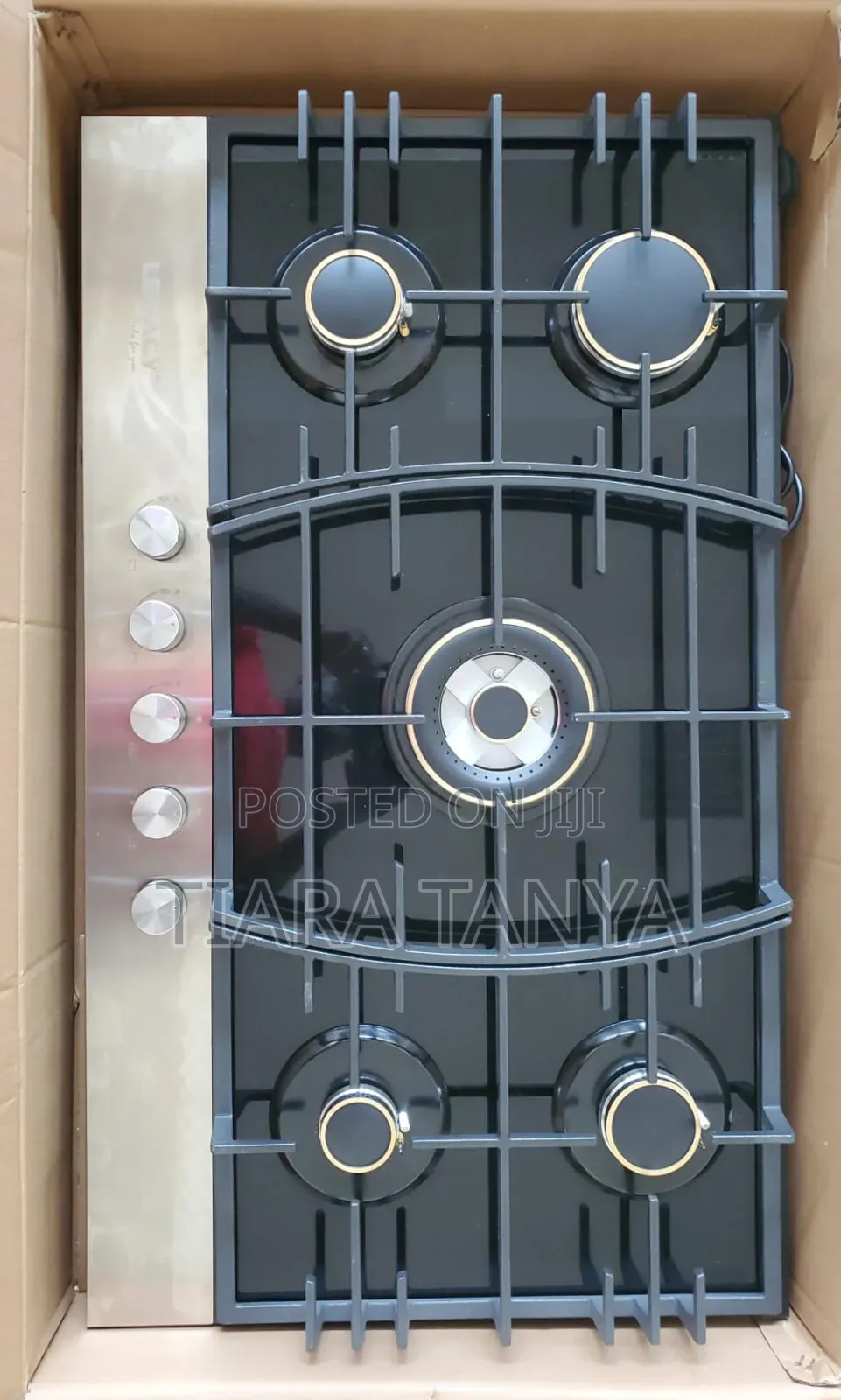 Legacy 5 Burner Gas Hob (1 WOK), Glass 90cm