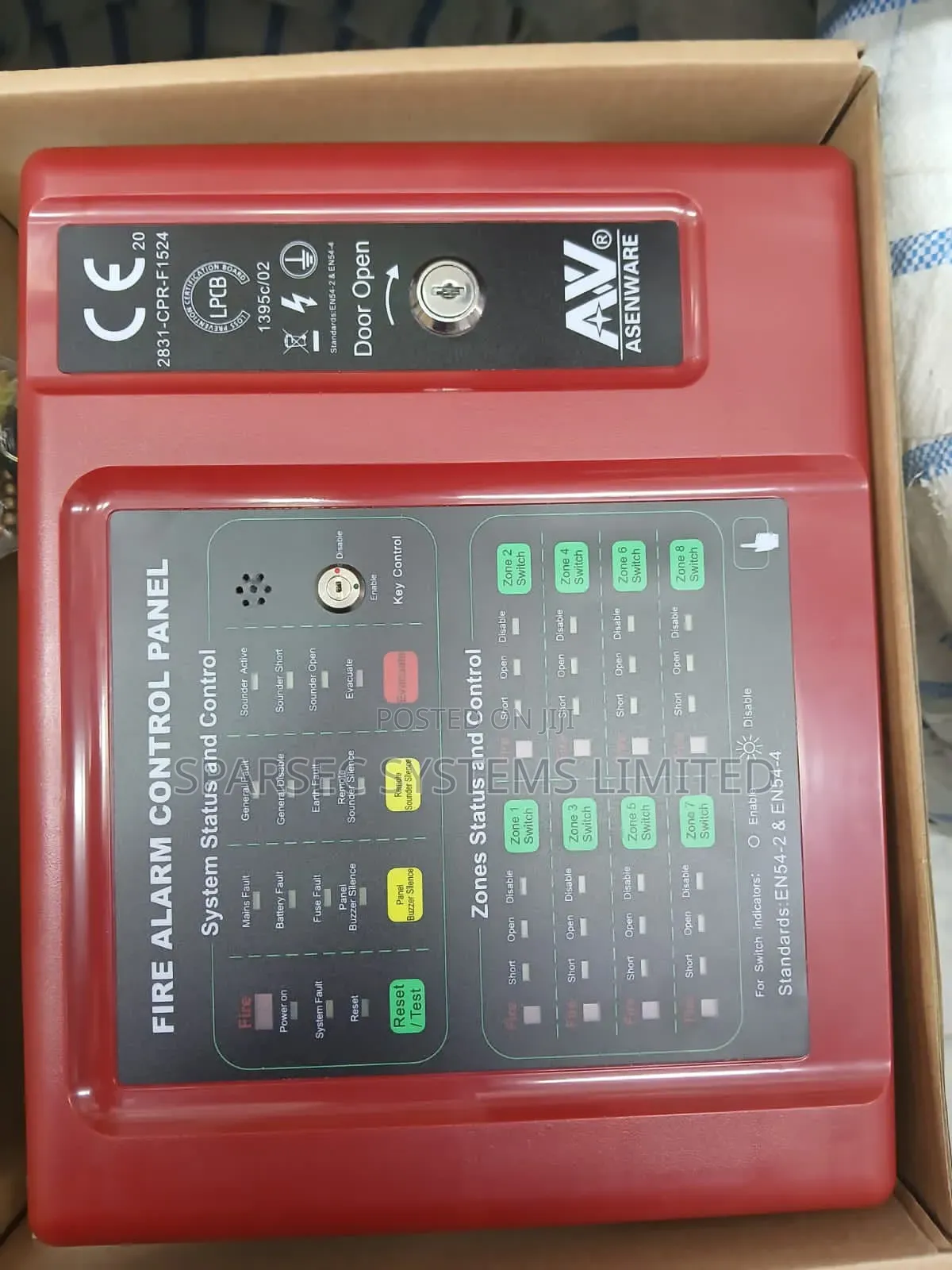 8 Zone Asenware Fire Alarm Control Panel