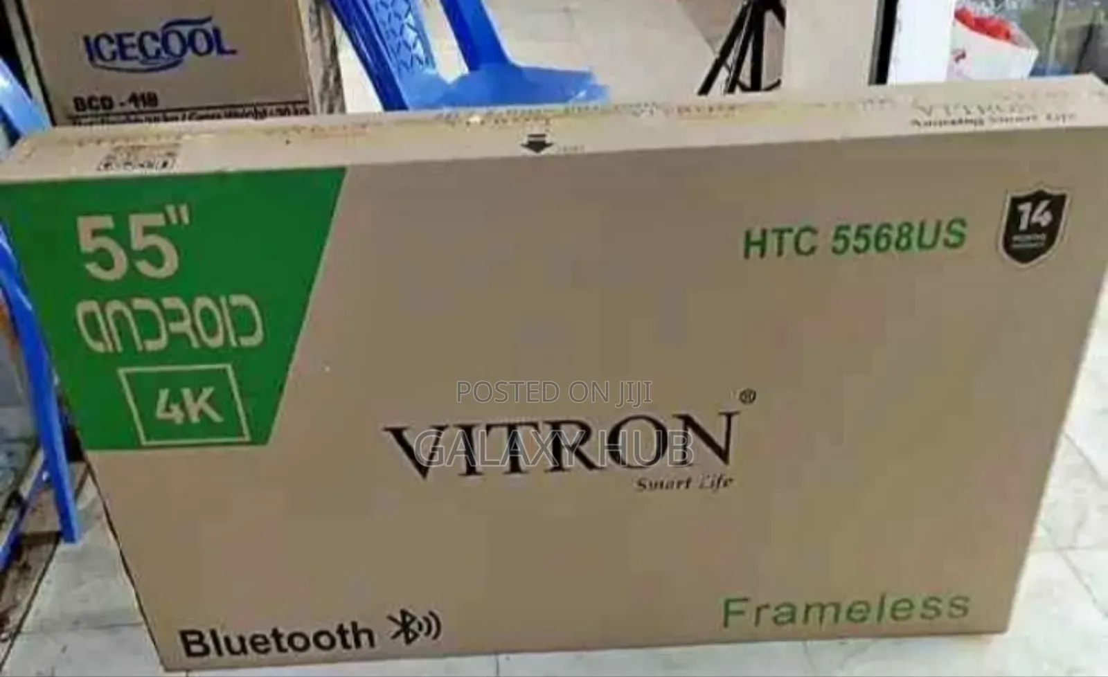 Vitron 55inches Smart Android Flameless Tv With Bluetooth