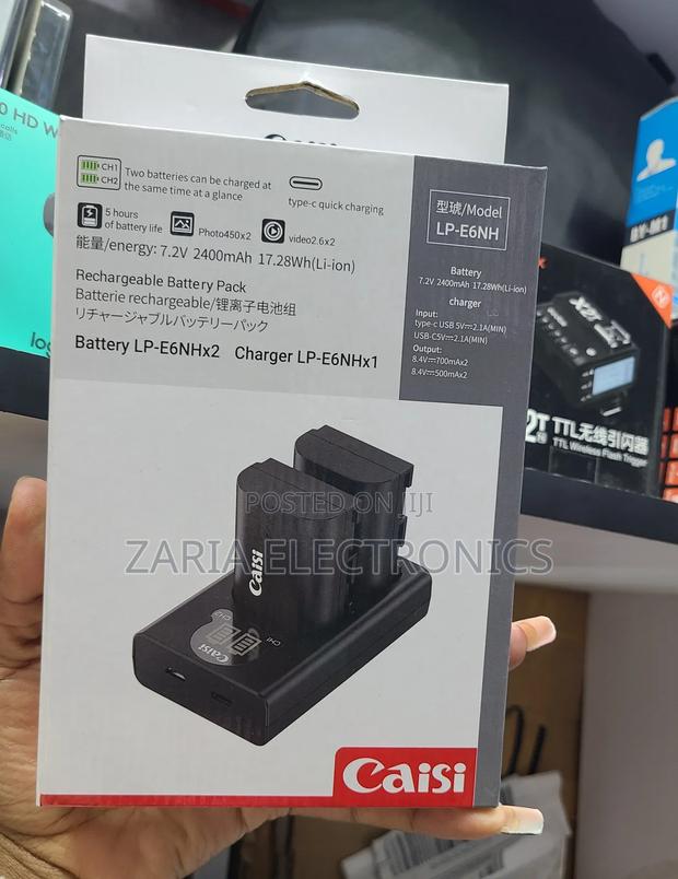 LP-E6N Double Charger With 2batteries - thumbnail 2
