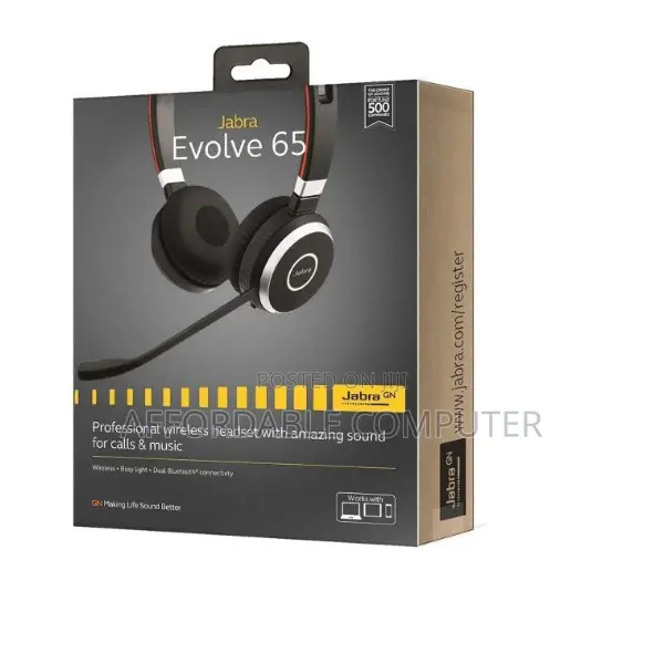 Jabra EVOLVE 65 MS Stereo Bluetooth Headset