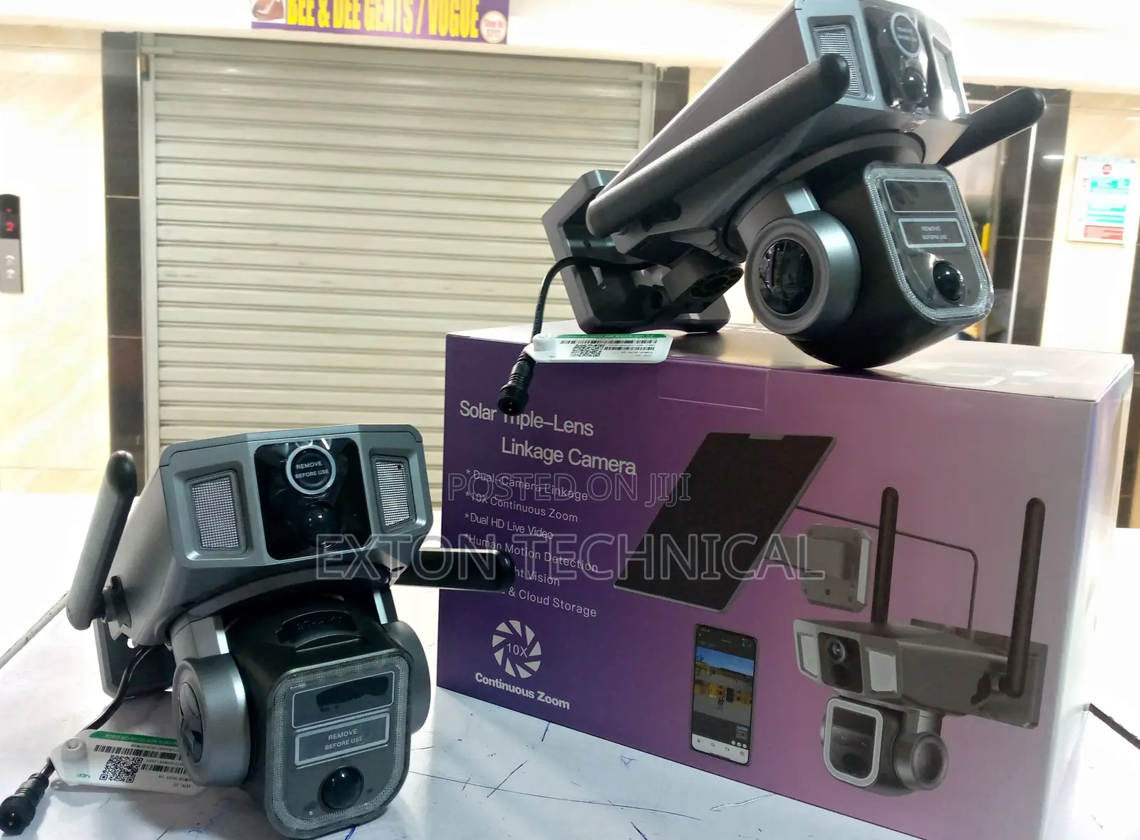 IR Waterproof Solar Wifi Triple Lens Zoom Continuous Camera