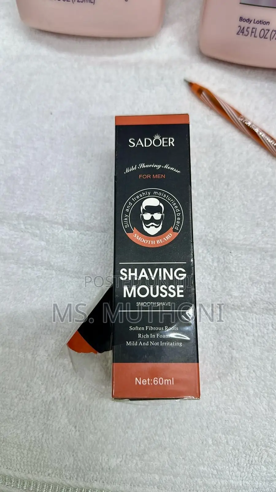 60ml Men Shaving Mousse Mild Formula Soften Beard Root R