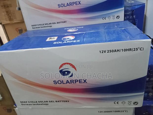 Solarpex 250ah 12V Gel Deep Cycle Battery - main view