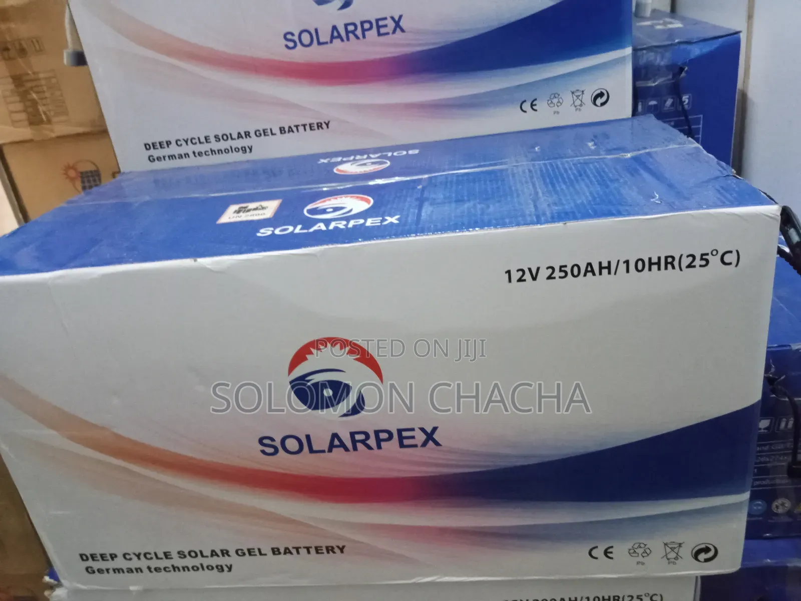 Solarpex 250ah 12V Gel Deep Cycle Battery