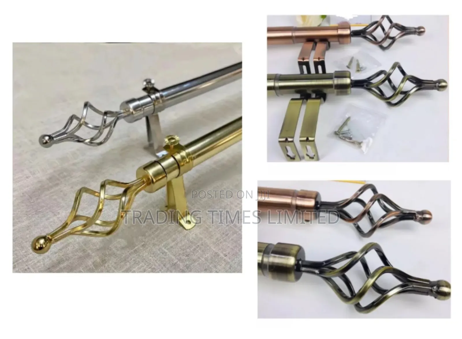 Double, Adjustable Curtain Rods ( 1")