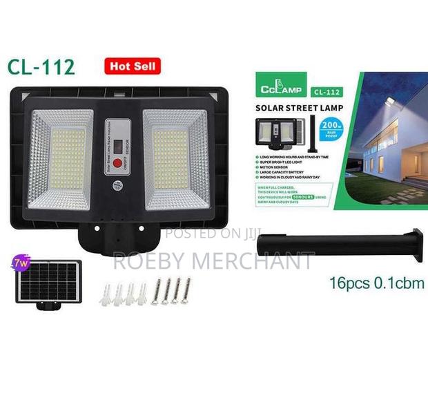 Cclamp 200W, 300W Bright LED Solar Street Lamp + Pole - main view
