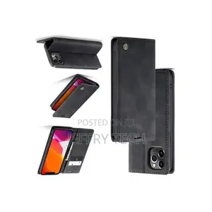 Caseme Phone Case for Wallet Retro Black Suede Leather Flip