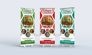 Narrow Base Roll Up Banner Custom Designed