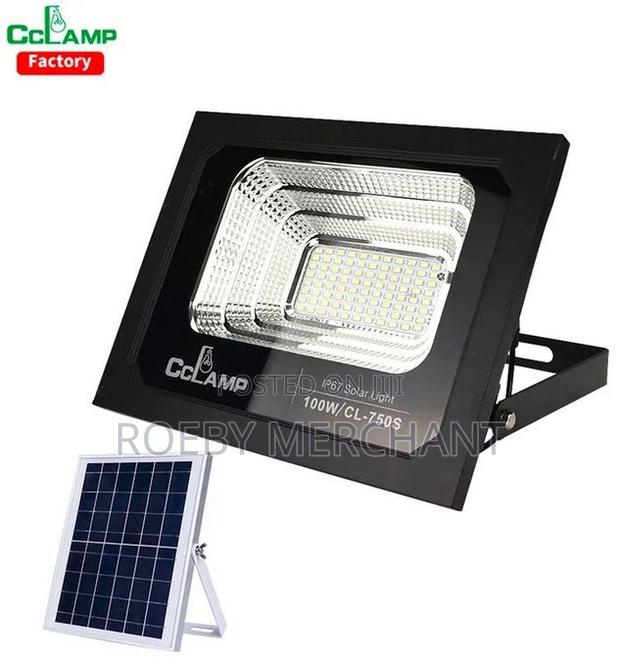 Cclamp Bright LED Powerful Solar Security Floodlight 100W