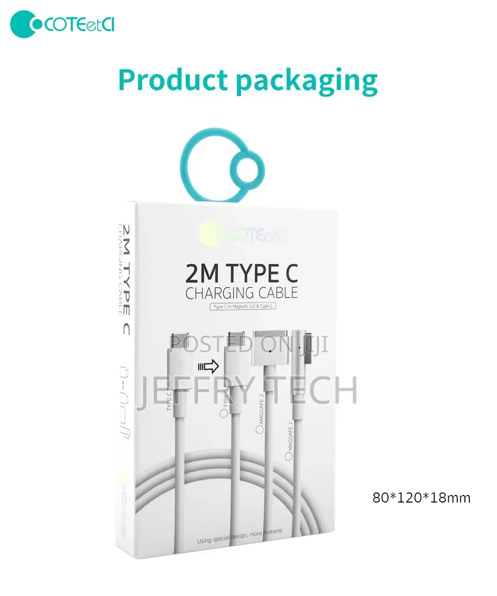 Coteetci 2M Type-C to Type-C Charging Cable for Macbook Ot