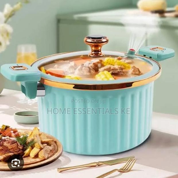 10L Nonstick Mini Pressure Cooker Sufuria - Blue Colour - thumbnail 3