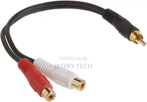 One RCA Mono Male to Two RCA Stereo Female Y-Cable (3177)