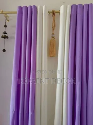 Purple and White Door Purple and White Door Curtains