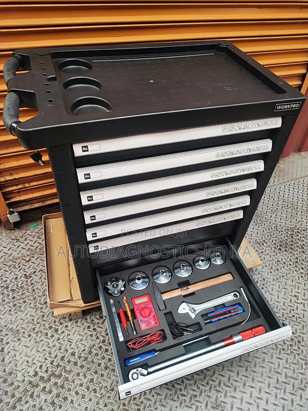 Workpro 365 Piece 7 Drawer Trolley Toolkit With Tools