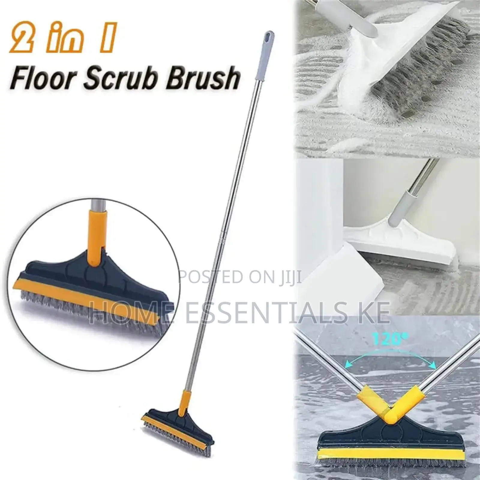 *3-in-1 Floor Scrubbing v- Shaped Brush, Broom Squeegee*
Er