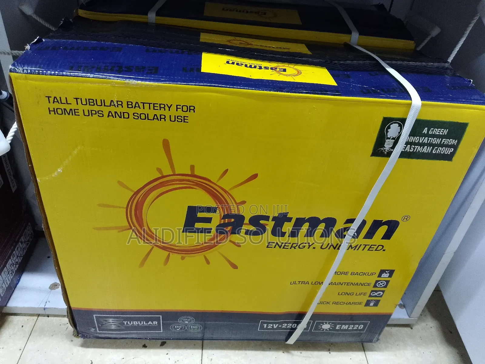 220ah 12v Eastman Battery<>Eastman Tall Tubular Battery