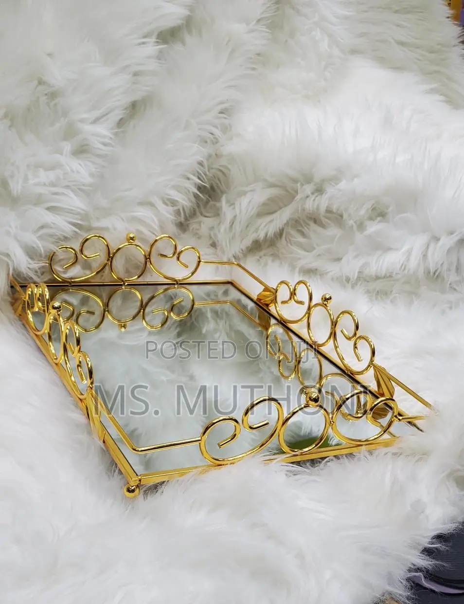 Decorative Dining /Cosmetics Vanity Tray