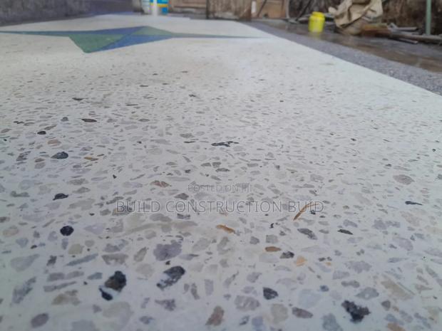 White Cement Terrazzo Flooring Services in Kenya. - main view