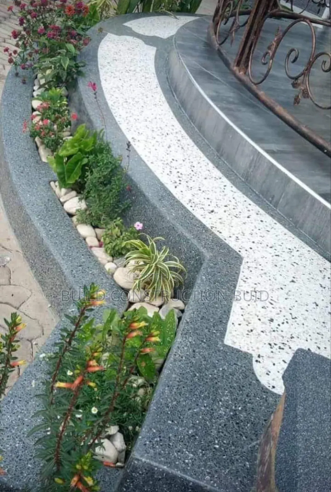 White Cement Terrazzo Flooring Services in Kenya.