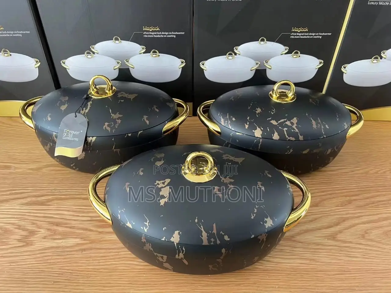 LUXURIOUS Forever Gold Insulated Hotpots Set OVAL