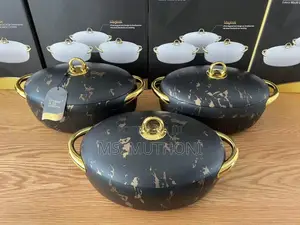 LUXURIOUS Forever Gold Insulated Hotpots Set OVAL