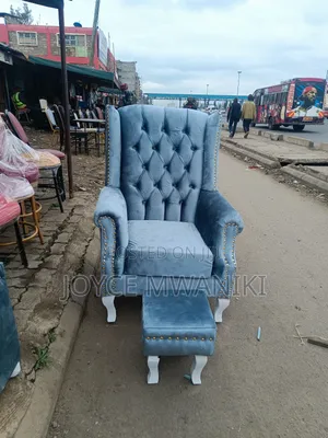 King Chairs or Pedicure Seat, Grey With a Puff 