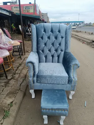 King Chairs or Pedicure Seat, Grey With a Puff 