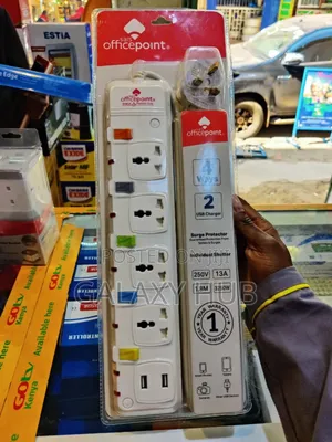*Office Point Extension 4way With Usb Ports Surge Protected