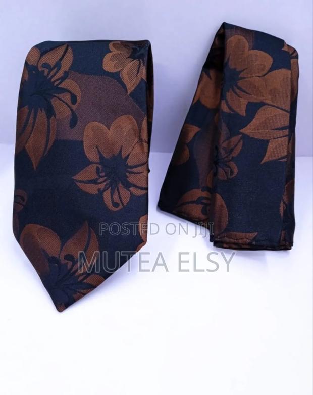 Coffee Brawn, Beige and Navyblue Vintage Tie Sets. - main view