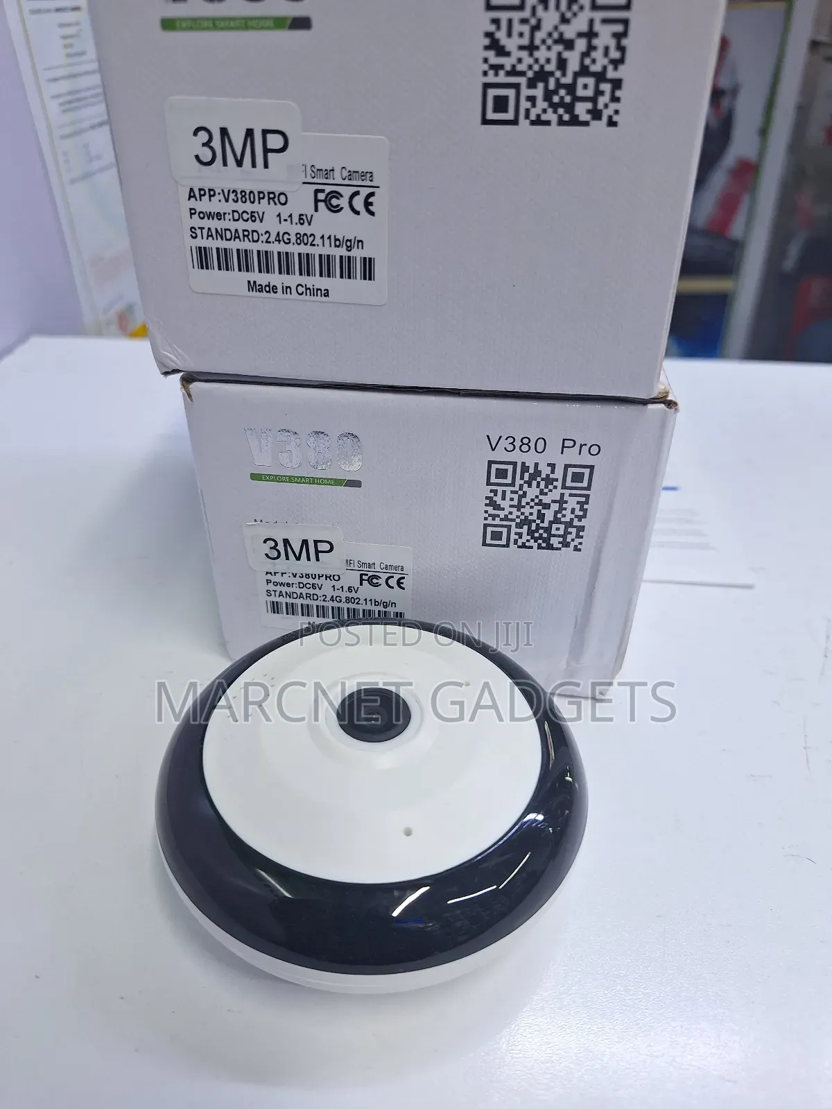 V380 Fisheye 3MP Camera With Remote View , Wide Angle View