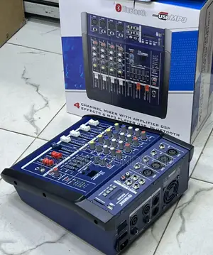 4 Channel Powered Mixer Amplifier With BT Usb Line