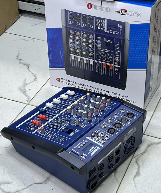 4 Channel Powered Mixer Amplifier With BT Usb Line - thumbnail 2