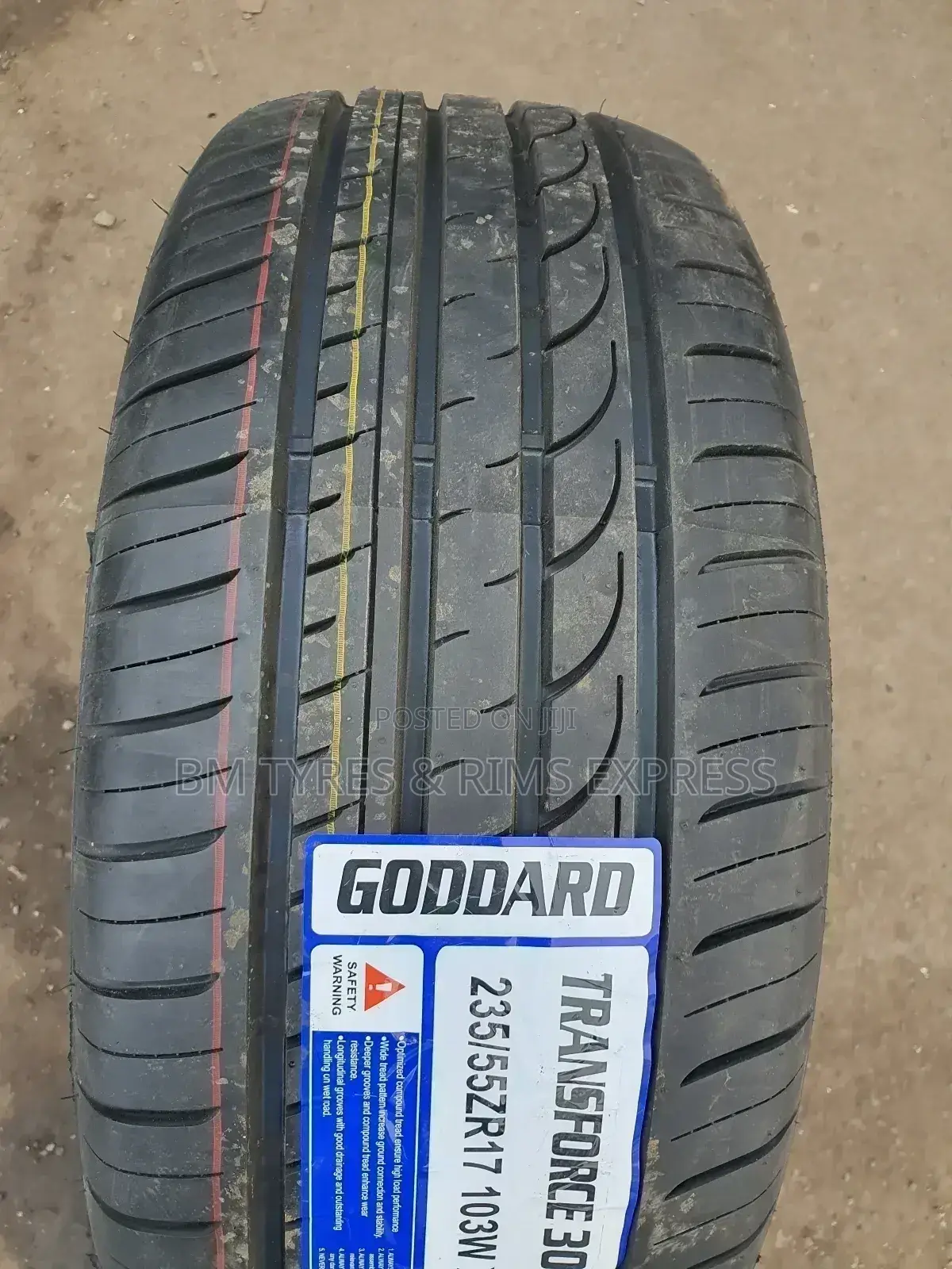 235 /55 R17 Goddard Tyres.