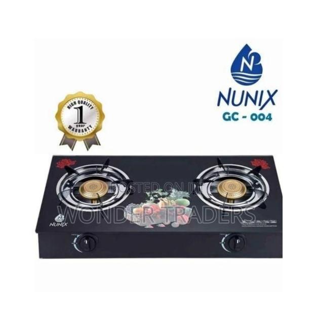 Nunix GC-007 Auto Ignition Table Top Glass Top 2 Burner Gas