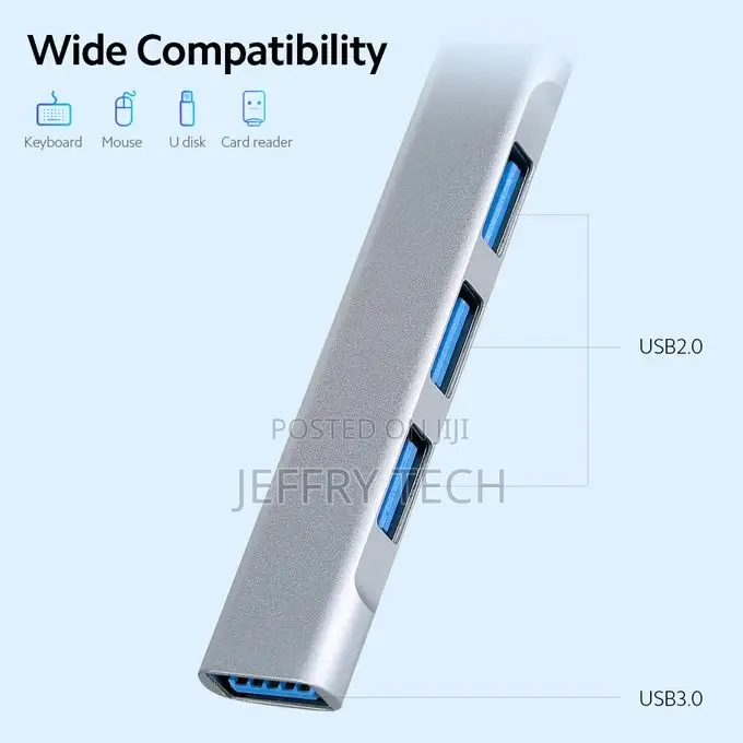 Type-C Hub Type-C Male to USB Female Adapter 4-in-1