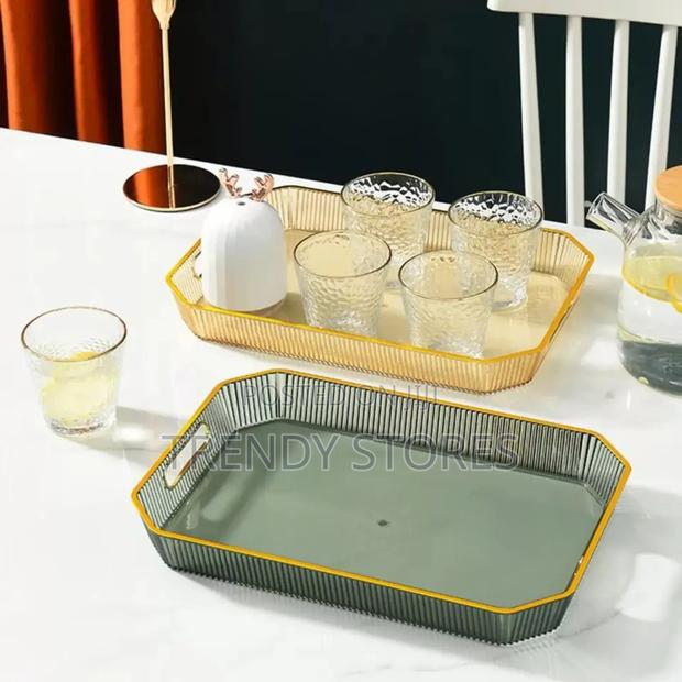 Acrylic Tray With Gold Rim