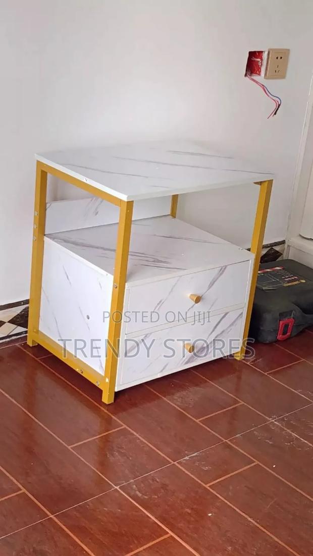 White Marble Bedside Table - main view