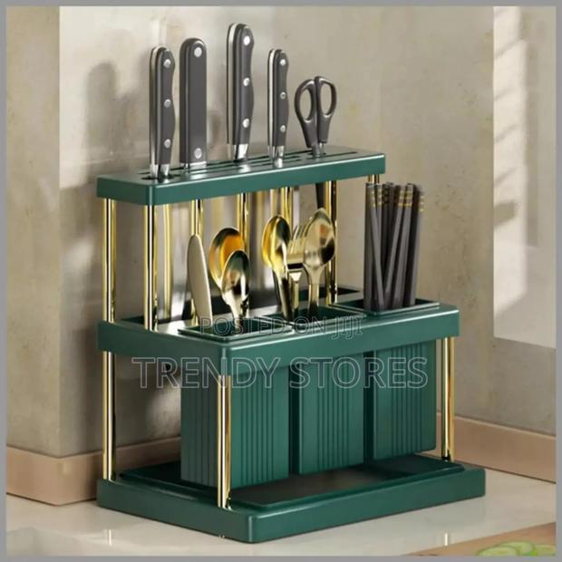 Green Kitchen Cutlery Holder - main view