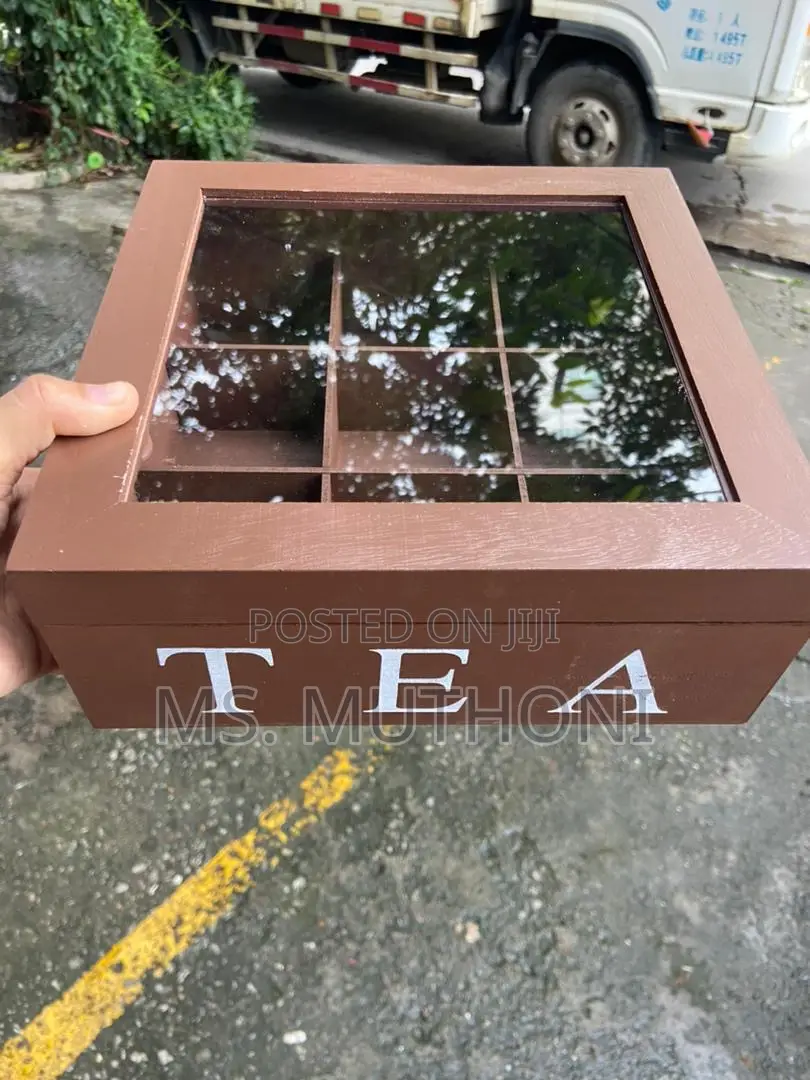 Brown /Black / White / Broen 9 Grid Tea Bags Organizer