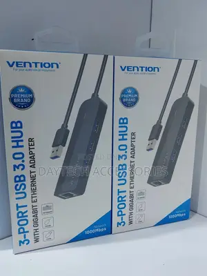 Vention Usb Hub 3 Port Usb 3.0 Hub With Rj 45 Gigabit Lan