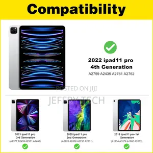 iPad Pro 11 Inch 4 3 2 1 Gen 2022 2021 2020 2018 Screen Prot
